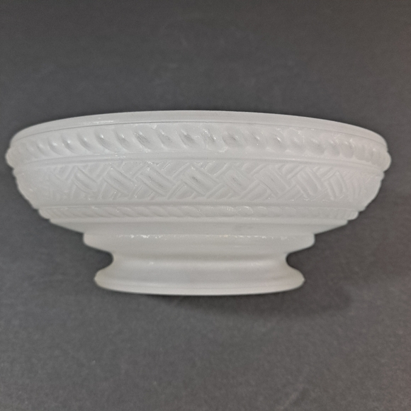 SOLD Vintage Clear Frosted Glass Dove Covered Dish Farmhouse Country Decor - Picture 11 of 13